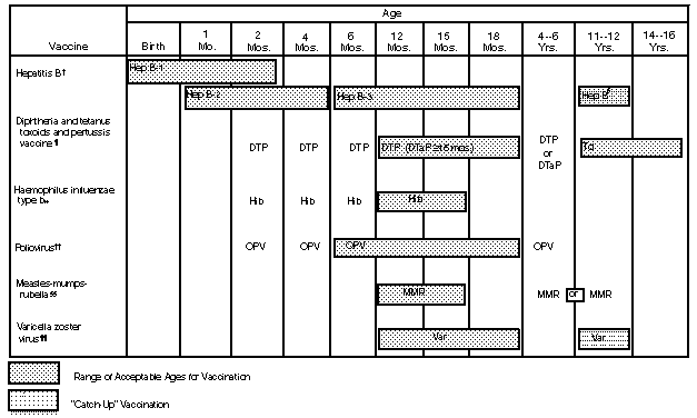 Recommended Childhood Immunization Schedule